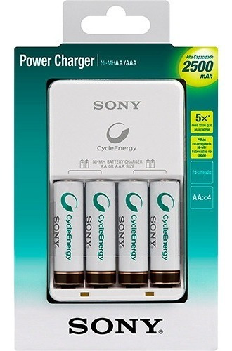 Carregador Sony+ 8pilhas Aa Recarregaveis C/nota Fiscal Fret