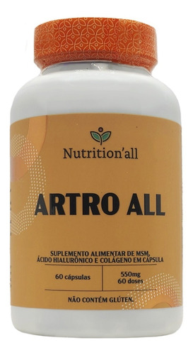 Artro All (colágeno Tipo Ii + Msm + Acido Hialu.) - 60 Doses