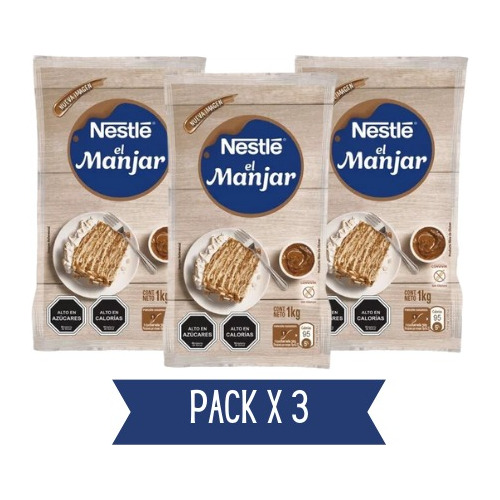 Nestlé Bolsa De Manjar 1 Kg - Pack X 3