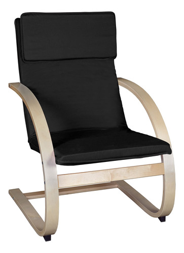 Silla Reclinable De Madera Curvada Niche Mia, De Nogal Moka/