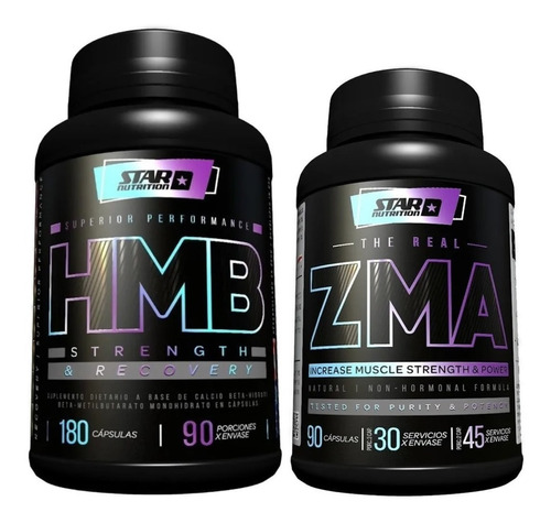 Zma + Hmb De Star Nutrition Zinc Magnesio Vitamina B6 Combo
