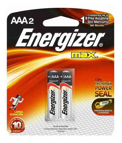 Baterias Pilas X2 Aaa Larga Duracion Energizer 1.5v Litio