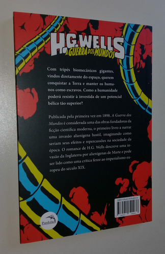 Livro Ficção Científica A Guerra Dos Mundos H.g.wells Com Marcador De Páginas, Capa Retrô