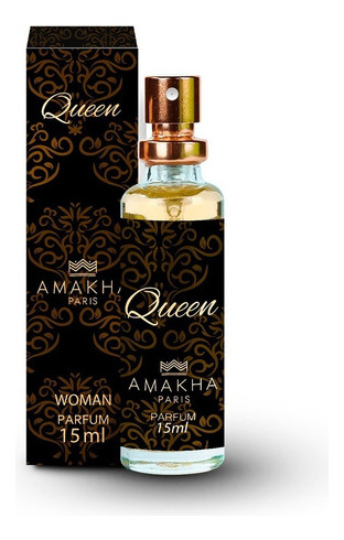 Perfume Queen Amakha Paris para mujer, 15 ml, para bolso de bolsillo