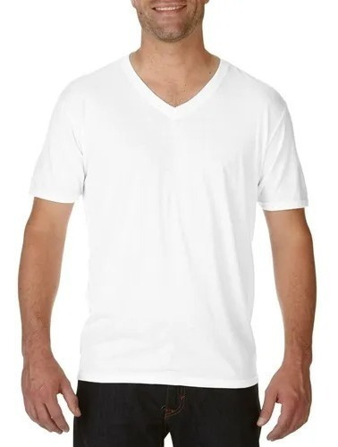 Camiseta Básica Escote V - Uniformes De Trabajo Uy