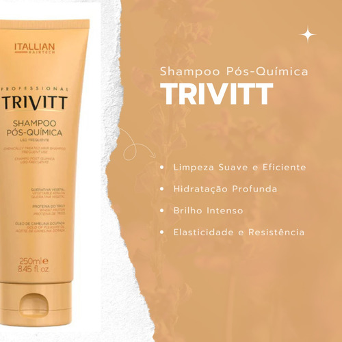 Kit Trivitt Shampoo 250ml Condicionador 200g Hidratação 500g