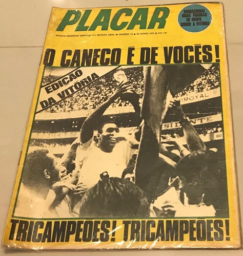 Revista Placar Brasil Campeão 1970 Nº 15