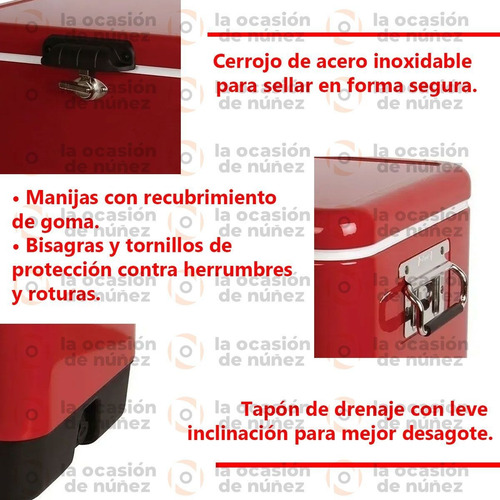 Imagen 3 de 7 de Conservadora Coleman 54qt Acero Inx Heladera Termica Camping