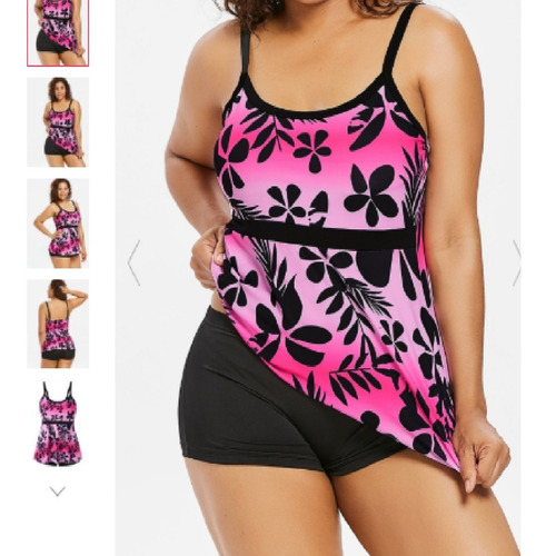 Malla Tankini 3/4xl Talle Grande Especial Modelo 2021 Fucsia