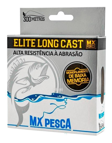 Linha Mx Elite Long Cast 300m Transparente 0,33 13,60kg