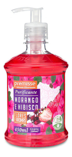 Sabonete Tonificante Premisse Morango E Hibisco 450ml