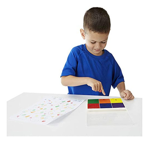 Melissa - Doug Rainbow Stamp Pad - 6 Tintas Lavables