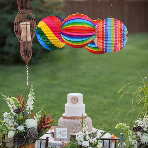 Farol De Papel Decorativo Para Lámpara, 4 Unidades