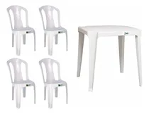 Comprar Jogo De Mesa E Cadeiras Plásticas 1 Mesa E 4 Cadeiras - Bar