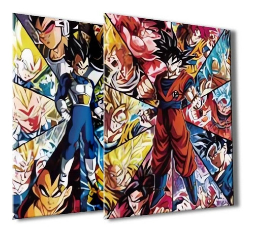 Cuadro Decorativo Anime Poster 3d Dragon Ball Goku Vegeta