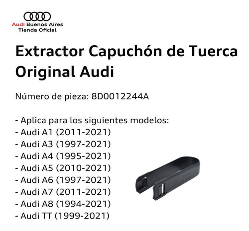 Imagen 2 de 6 de Gancho Extractor De Capuchón Audi 8d0-012-244-a