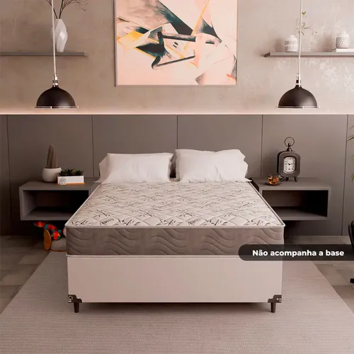 Colchão Casal D33 One Face - 17x138x188cm - Suede Cinza