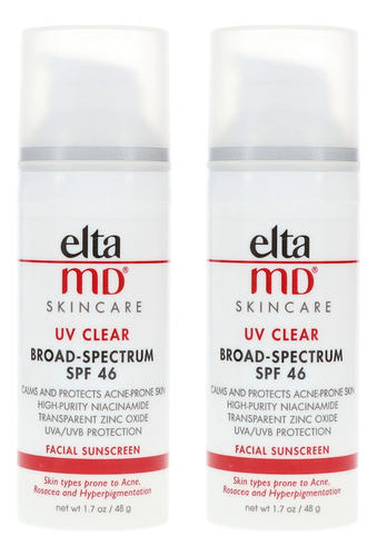 Elta Md Uv Clear Spf 46 1.7 Oz 2 Pack