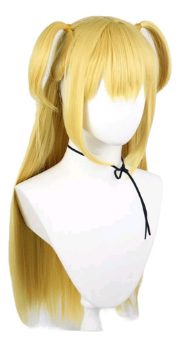 Peluca Amarillo Rubio Con Coletas Anime Cosplay Misa Amane Tamaño De La Base Unitalla