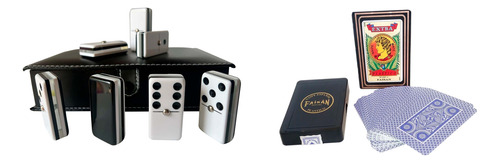 Domino Cebra Deluxe Ingles + Baraja Faisan Española Azul