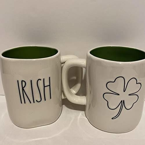 Rae Dunn Irish Taza Con Diseño De Hoja De Trébol En La Parte