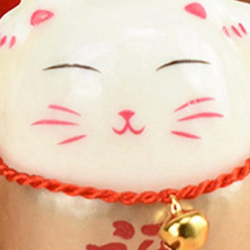 6x Estatueta De Gato Da Sorte Moderna Escultura Áureo