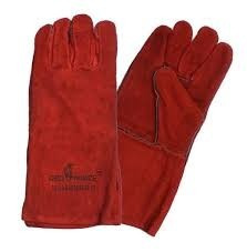 Guantes De Soldador Rojo 14 