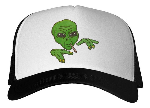 Gorra Alien Fumando Marihuana Cannabis M2