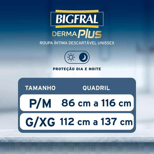 Fralda Roupa Intima Derma Plus P/m 16 Unidades Bigfral