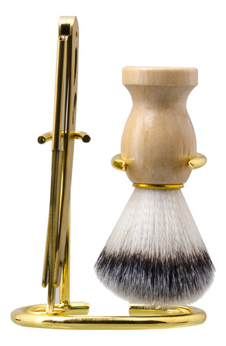 Kit De Barbear Molhado Ferramenta De Limpeza De Barbear Ouro