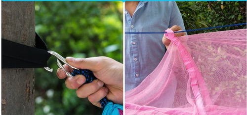 Portátil De Viaje Camping Nylon Tela Paracaídas Hamaca Colga
