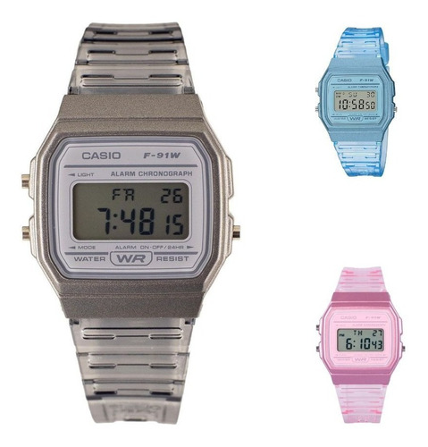 Reloj Casio Modelo Clásico Retro F91ws Colores Original