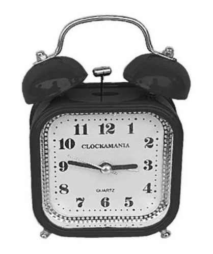 Reloj Despertador Antiguo Metalico De Campana Redondo