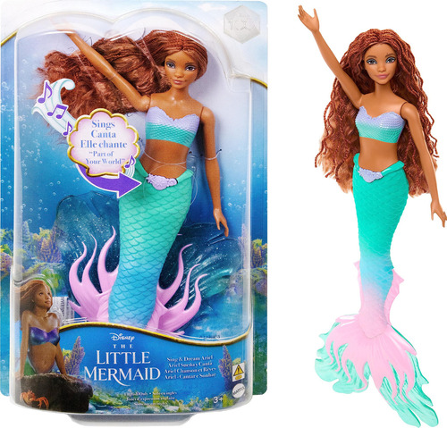 Disney La Sirenita Sing & Dream Ariel Fashion Doll Con Cola