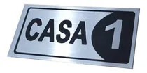 Comprar Kit Placas Inox Casa 1  Casa 2 Casa 3 Casa 4 Casa 5 Casa 6