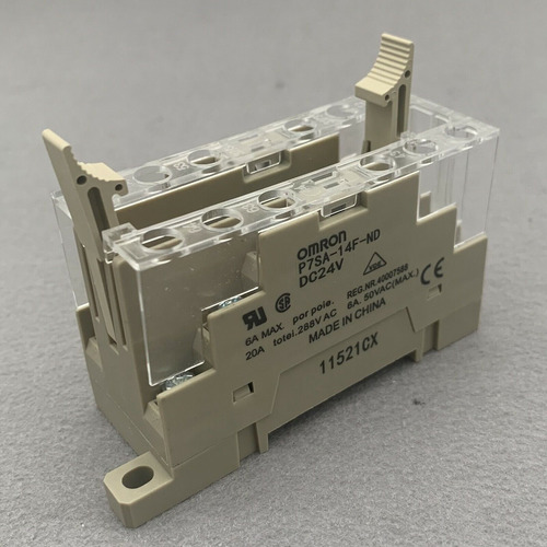 New Omron P7sa-14f-nd Dc24 Relay Sockets 6p Din Mount Fr Ccg