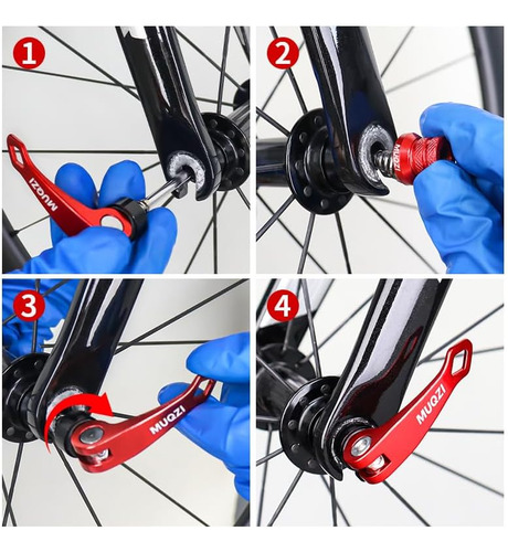 Yutuing Bicicleta Liberación Rápida Pincho Clip Perno Eje Ru