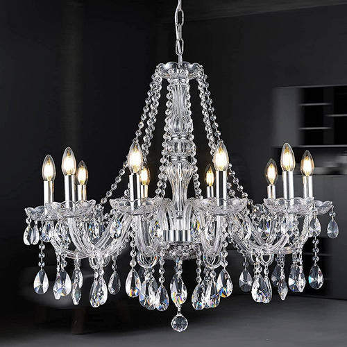 Beirio Modern Luxurious Candle K9 Crystal Chandelier Classic