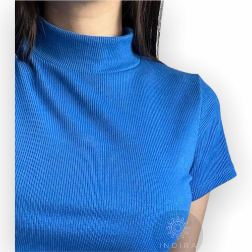 Imagen 2 de 3 de Remeras Mujer Media Polera Manga Corta Crop Top Liso