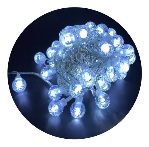 Bolitas Led Cristal Luminosas Luz Blanca Fria 5mt Deco