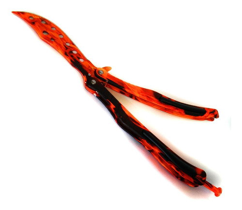 Navaja Tactica Tipo Mariposa Diseño Llamas 4  Balisong 9569