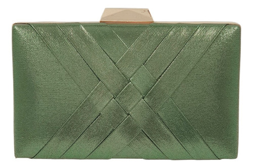 Bolsa Clutch Com Alça Cetim Festa Casamento Madrinha Verde Cor Verde Oliva