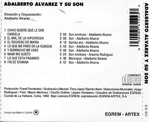 Cd Adalberto Alvarez Y Su Son La Salsa Caliente