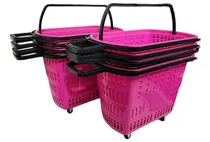 Comprar Kit 10 Cestos \u002F Cestinhas De Mercado Com Rodinha
