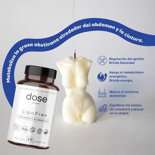 Dose Suplementos Lipofree Metabolizador Termogenico 30c Sabor Sin Sabor