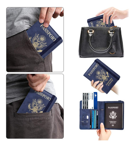 Funda Rfid Walnew Para Pasaporte, Funda Para Pasaporte De Vi