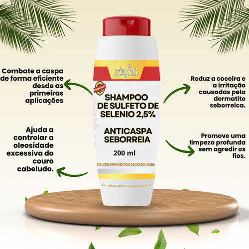 Shampoo Sulfeto De Selenio 2,5% 200ml Anticaspa | Premium