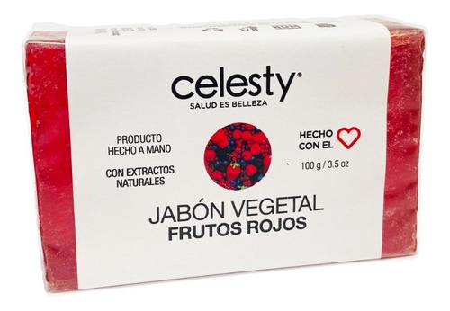 Jabón Artesanal Argán Y Frutos Rojos Glicerina 100g Mayoreo