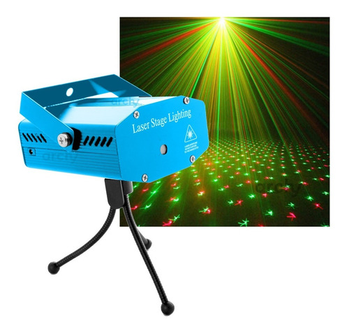 Estacion Luz Laser Audioritmico Multipuntos Bicolor Tripie