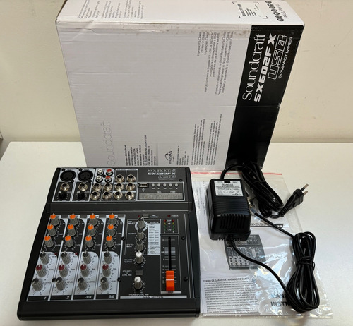 Mesa Soundcraft Sx602fx Usb 6 Canais Zerada (Usado)